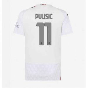 AC Milan Fotballdrakt Dame Christian Pulisic #11 Bortetrøye 2023-24 Kortermet