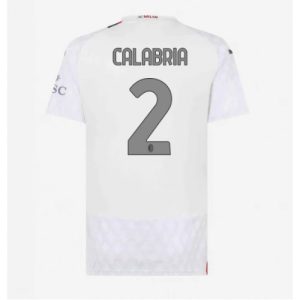 AC Milan Fotballdrakt Dame Davide Calabria #2 Bortetrøye 2023-24 Kortermet