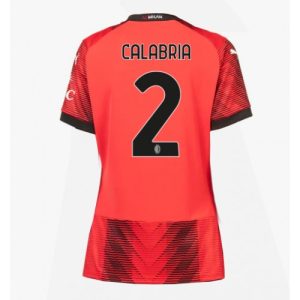 AC Milan Fotballdrakt Dame Davide Calabria #2 Hjemmetrøye 2023-24 Kortermet