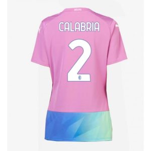 AC Milan Fotballdrakt Dame Davide Calabria #2 Tredje Trøye 2023-24 Kortermet