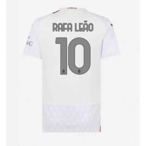 AC Milan Fotballdrakt Dame Rafael Leao #10 Bortetrøye 2023-24 Kortermet