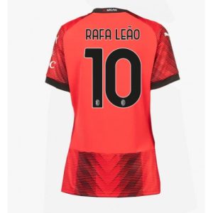 AC Milan Fotballdrakt Dame Rafael Leao #10 Hjemmetrøye 2023-24 Kortermet