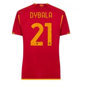 AS Roma Fotballdrakt Dame Paulo Dybala #21 Hjemmetrøye 2023-24 Kortermet