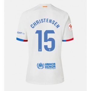 Barcelona Fotballdrakt Dame Andreas Christensen #15 Bortetrøye 2023-24 Kortermet