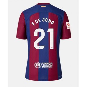 Barcelona Fotballdrakt Dame Frenkie de Jong #21 Hjemmetrøye 2023-24 Kortermet