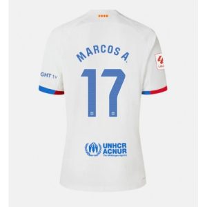 Barcelona Fotballdrakt Dame Marcos Alonso #17 Bortetrøye 2023-24 Kortermet