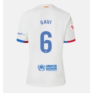 Barcelona Fotballdrakt Dame Paez Gavi #6 Bortetrøye 2023-24 Kortermet
