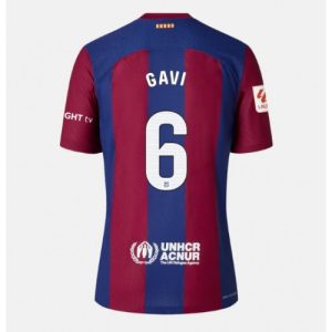 Barcelona Fotballdrakt Dame Paez Gavi #6 Hjemmetrøye 2023-24 Kortermet