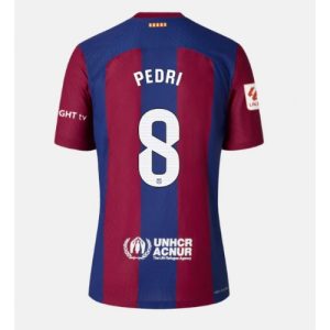 Barcelona Fotballdrakt Dame Pedri Gonzalez #8 Hjemmetrøye 2023-24 Kortermet