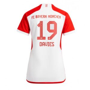 Bayern Munich Fotballdrakt Dame Alphonso Davies #19 Hjemmetrøye 2023-24 Kortermet