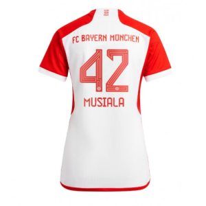 Bayern Munich Fotballdrakt Dame Jamal Musiala #42 Hjemmetrøye 2023-24 Kortermet