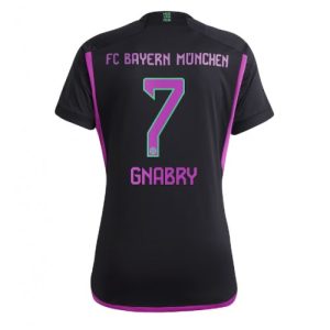 Bayern Munich Fotballdrakt Dame Serge Gnabry #7 Bortetrøye 2023-24 Kortermet