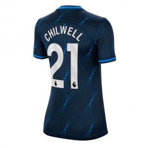 Chelsea Fotballdrakt Dame Ben Chilwell #21 Bortetrøye 2023-24 Kortermet