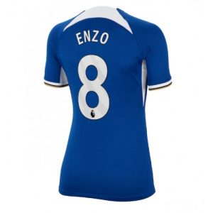 Chelsea Fotballdrakt Dame Enzo Fernandez #8 Hjemmetrøye 2023-24 Kortermet