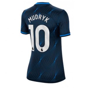 Chelsea Fotballdrakt Dame Mykhailo Mudryk #10 Bortetrøye 2023-24 Kortermet