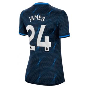 Chelsea Fotballdrakt Dame Reece James #24 Bortetrøye 2023-24 Kortermet