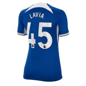 Chelsea Fotballdrakt Dame Romeo Lavia #45 Hjemmetrøye 2023-24 Kortermet