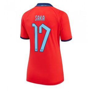 England Fotballdrakt Dame Bukayo Saka #17 Bortetrøye FIFA VM 2022 Kortermet