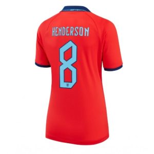 England Fotballdrakt Dame Jordan Henderson #8 Bortetrøye FIFA VM 2022 Kortermet