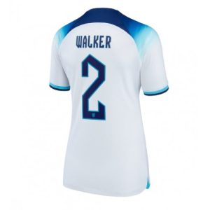 England Fotballdrakt Dame Kyle Walker #2 Hjemmetrøye FIFA VM 2022 Kortermet