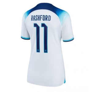 England Fotballdrakt Dame Marcus Rashford #11 Hjemmetrøye FIFA VM 2022 Kortermet