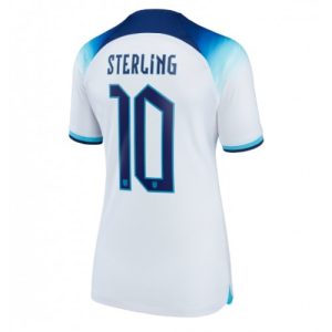 England Fotballdrakt Dame Raheem Sterling #10 Hjemmetrøye FIFA VM 2022 Kortermet