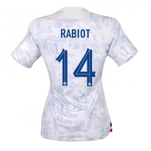 Fotballdrakt Dame Frankrike Adrien Rabiot #14 Bortetrøye FIFA VM 2022 Kortermet