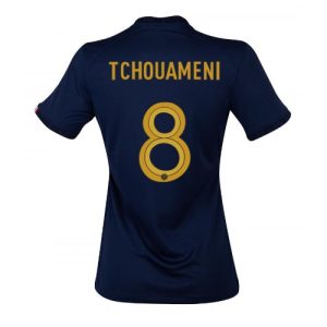 Fotballdrakt Dame Frankrike Aurelien Tchouameni #8 Hjemmetrøye FIFA VM 2022 Kortermet