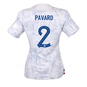 Fotballdrakt Dame Frankrike Benjamin Pavard #2 Bortetrøye FIFA VM 2022 Kortermet