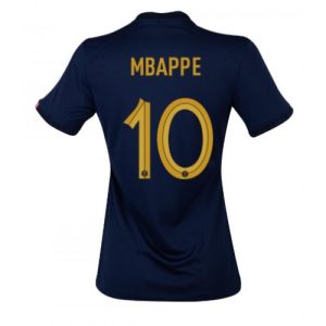 Fotballdrakt Dame Frankrike Kylian Mbappe #10 Hjemmetrøye FIFA VM 2022 Kortermet