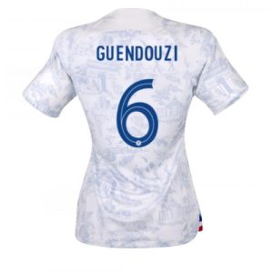 Fotballdrakt Dame Frankrike Matteo Guendouzi #6 Bortetrøye FIFA VM 2022 Kortermet