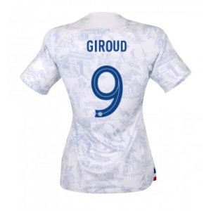 Fotballdrakt Dame Frankrike Olivier Giroud #9 Bortetrøye FIFA VM 2022 Kortermet