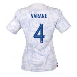 Fotballdrakt Dame Frankrike Raphael Varane #4 Bortetrøye FIFA VM 2022 Kortermet
