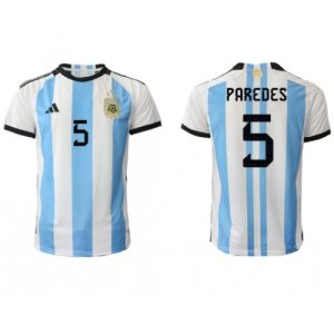 Fotballdrakt Herre Argentina Leandro Paredes #5 Hjemmetrøye FIFA VM 2022 Kortermet