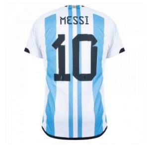 Fotballdrakt Herre Argentina Lionel Messi #10 Hjemmetrøye FIFA VM 2022 Kortermet