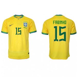 Fotballdrakt Herre Brasil Fabinho #15 Hjemmetrøye FIFA VM 2022 Kortermet