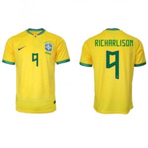 Fotballdrakt Herre Brasil Richarlison #9 Hjemmetrøye FIFA VM 2022 Kortermet