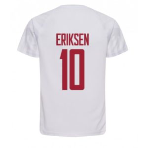 Fotballdrakt Herre Danmark Christian Eriksen #10 Bortetrøye FIFA VM 2022 Kortermet