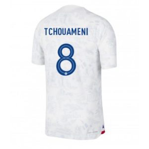 Fotballdrakt Herre Frankrike Aurelien Tchouameni #8 Bortetrøye FIFA VM 2022 Kortermet