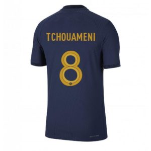 Fotballdrakt Herre Frankrike Aurelien Tchouameni #8 Hjemmetrøye FIFA VM 2022 Kortermet