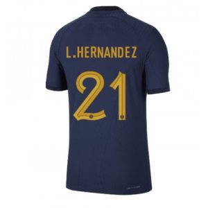 Fotballdrakt Herre Frankrike Lucas Hernandez #21 Hjemmetrøye FIFA VM 2022 Kortermet