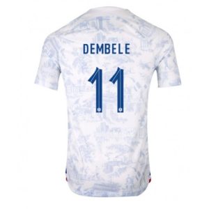 Fotballdrakt Herre Frankrike Ousmane Dembele #11 Bortetrøye FIFA VM 2022 Kortermet