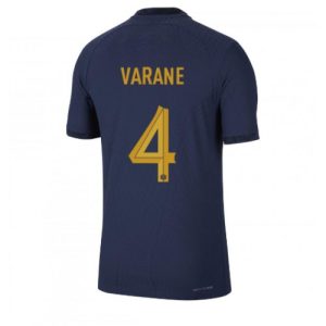 Fotballdrakt Herre Frankrike Raphael Varane #4 Hjemmetrøye FIFA VM 2022 Kortermet