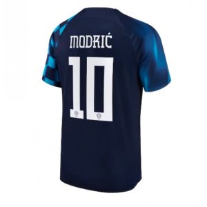 Fotballdrakt Herre Kroatia Luka Modric #10 Bortetrøye FIFA VM 2022 Kortermet