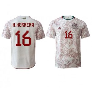 Fotballdrakt Herre Mexico Hector Herrera #16 Bortetrøye FIFA VM 2022 Kortermet