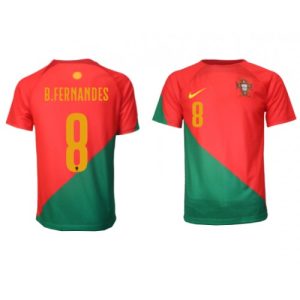 Fotballdrakt Herre Portugal Bruno Fernandes #8 Hjemmetrøye FIFA VM 2022 Kortermet