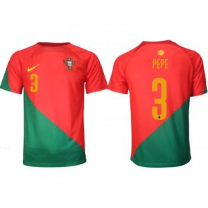 Fotballdrakt Herre Portugal Pepe #3 Hjemmetrøye FIFA VM 2022 Kortermet