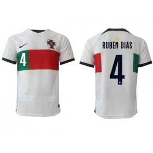 Fotballdrakt Herre Portugal Ruben Dias #4 Bortetrøye FIFA VM 2022 Kortermet