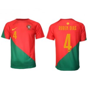 Fotballdrakt Herre Portugal Ruben Dias #4 Hjemmetrøye FIFA VM 2022 Kortermet