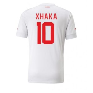 Fotballdrakt Herre Sveits Granit Xhaka #10 Bortetrøye FIFA VM 2022 Kortermet